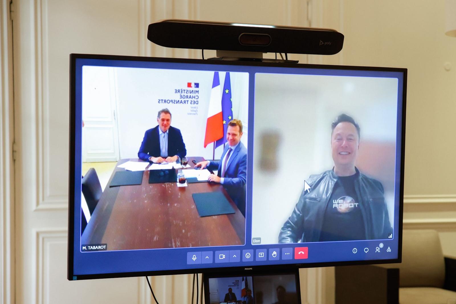 Philippe Tabarot has a virtual meeting with Elon Musk